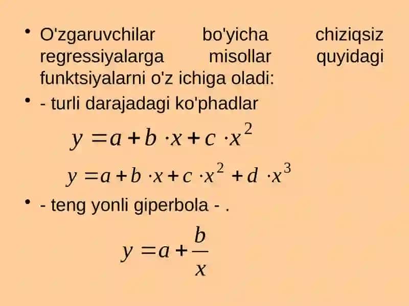 Chiziqsiz regressiya 4