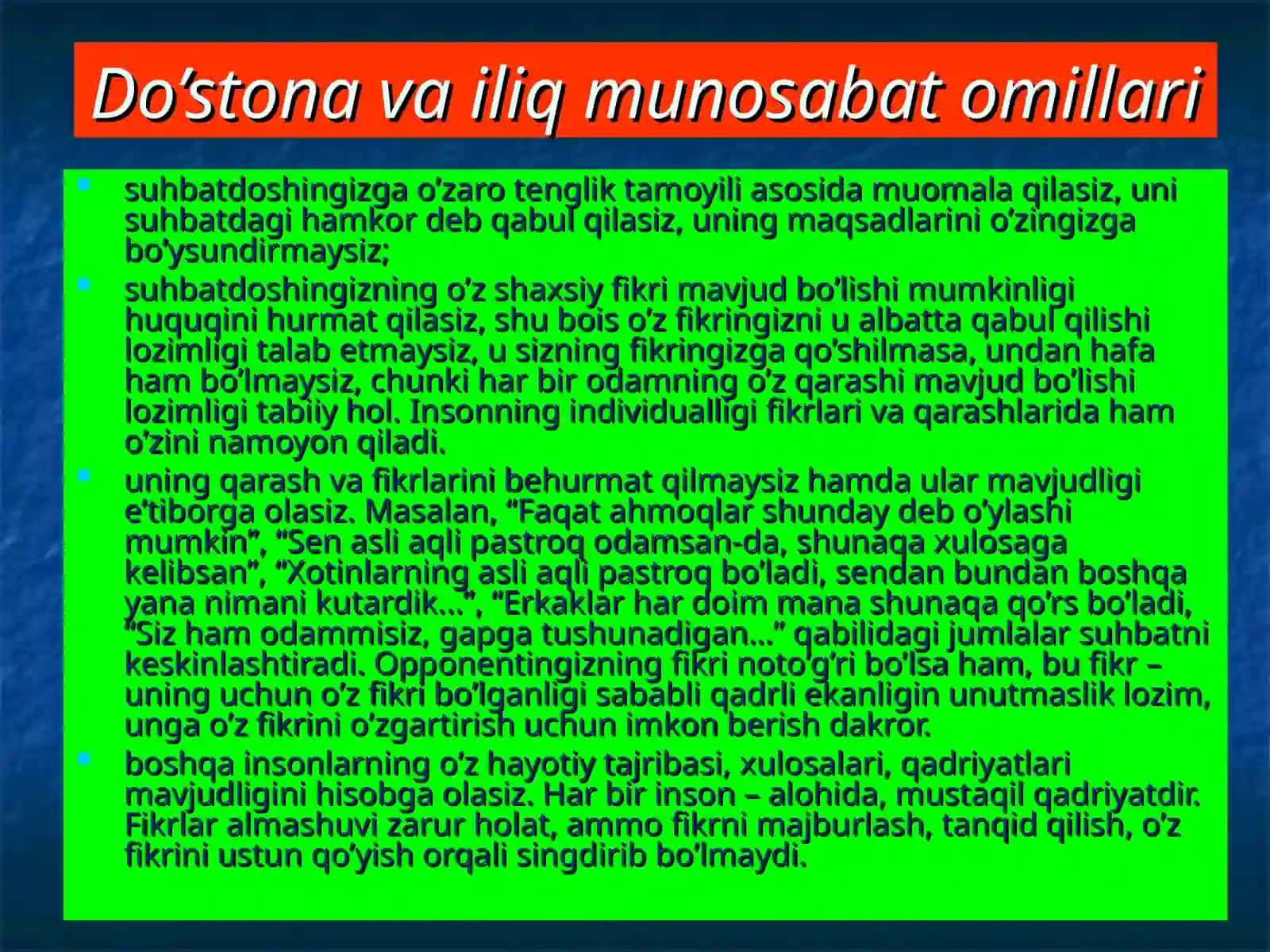 Faol tinglash malakasi 4