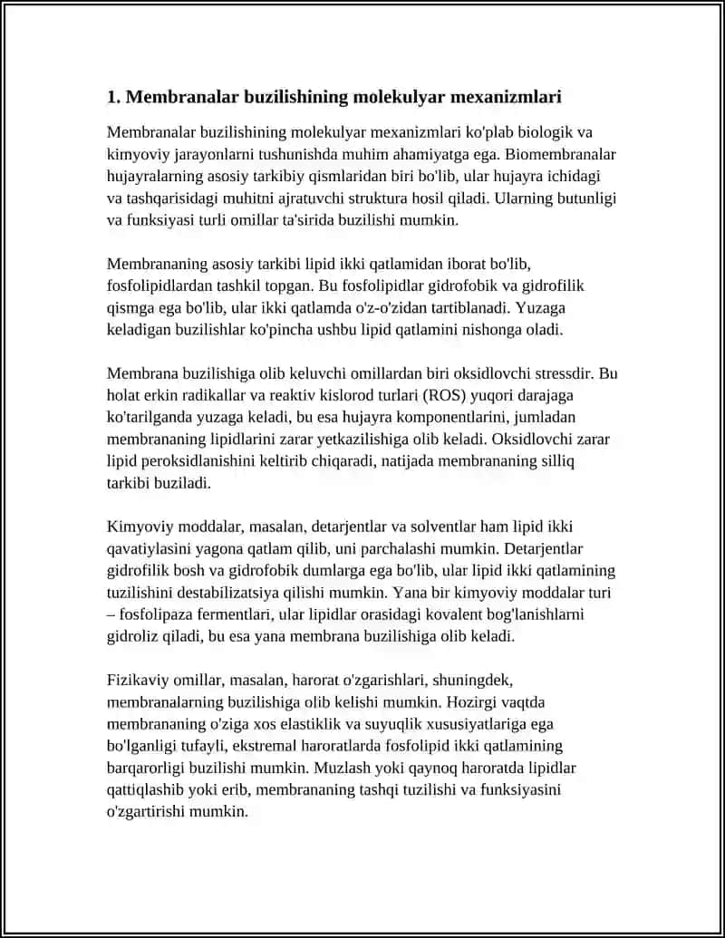 Membranalar buzilishlari 4