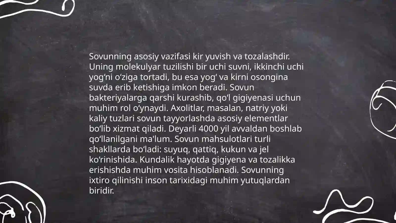 Sovun va sovunli eritmalarning xossalari 4