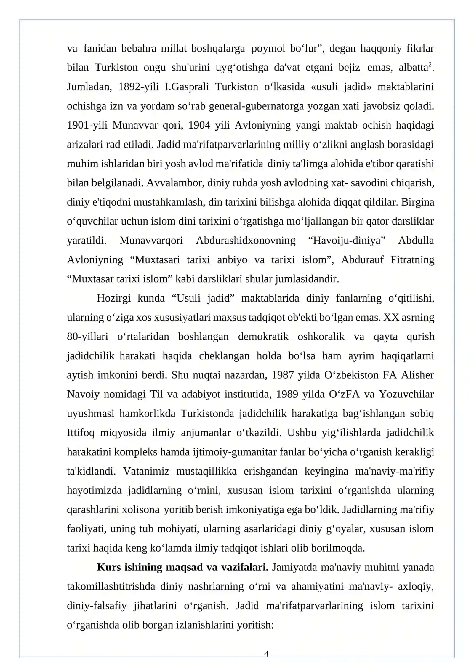 Jadidchilik harakatining vujudga kelishidagi tarixiy shart-sharoitlar 4