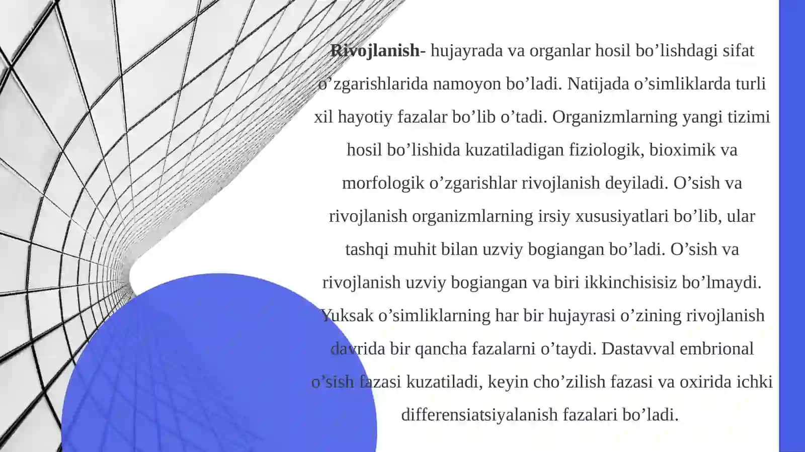 Oʻsish va rivojlanishning umumiy qonuniyatlari 4
