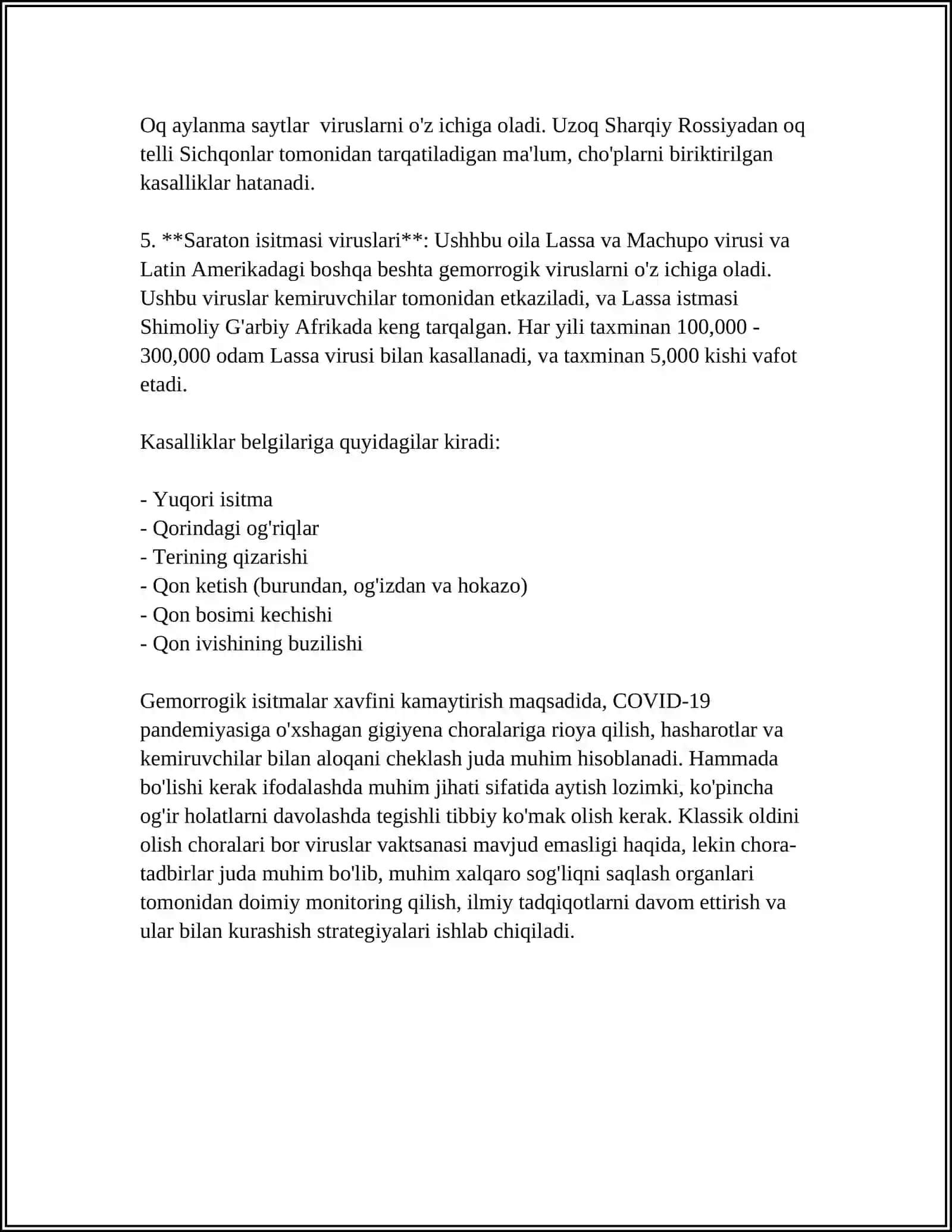 GEMOROGIK ISITMA QO'ZG'ATUVCHILARI PATOGENIZI LABORATORIYA TASHXISI 4