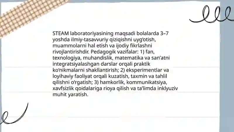 Maktabgacha taʼlimda STEAM laboratoriyasi 4
