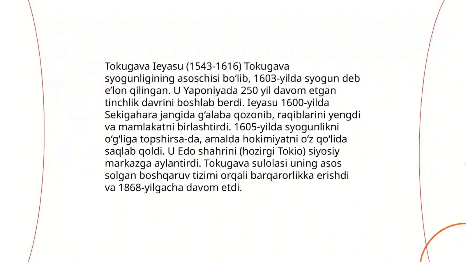 Tokugava Syogunligining vujudga kelishi 4