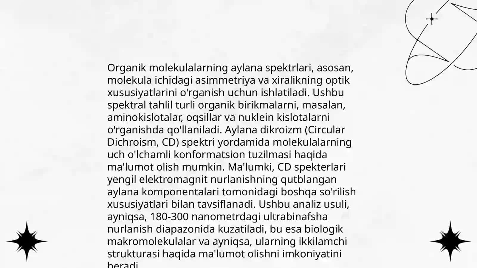 Organik molekulalarning tebranma va aylana spektrlari 4