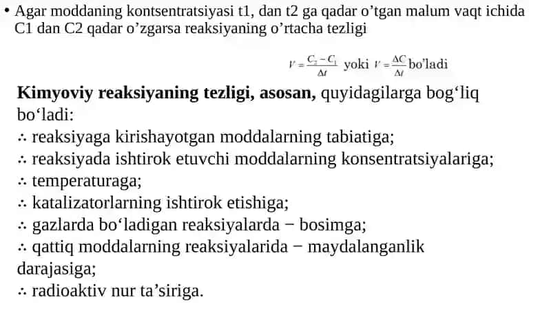 Kimyoviykinetika va kimyoviy muvozanat.Kataliz 4