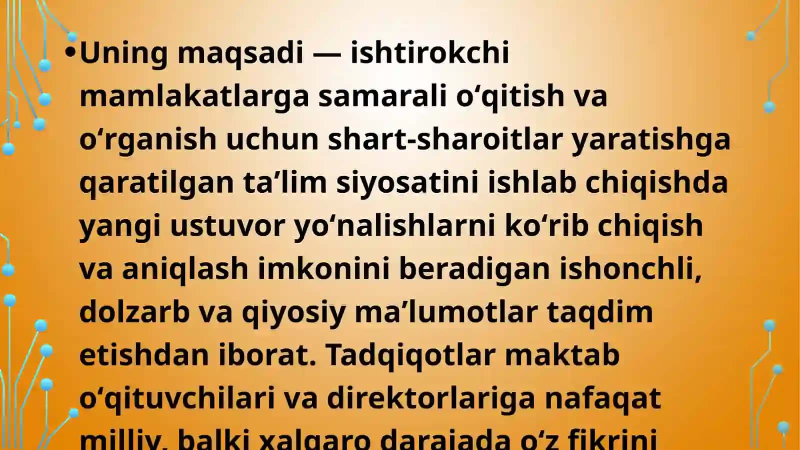 TALIS xalqaro baholash dasturi mazmun va mohiyati 4