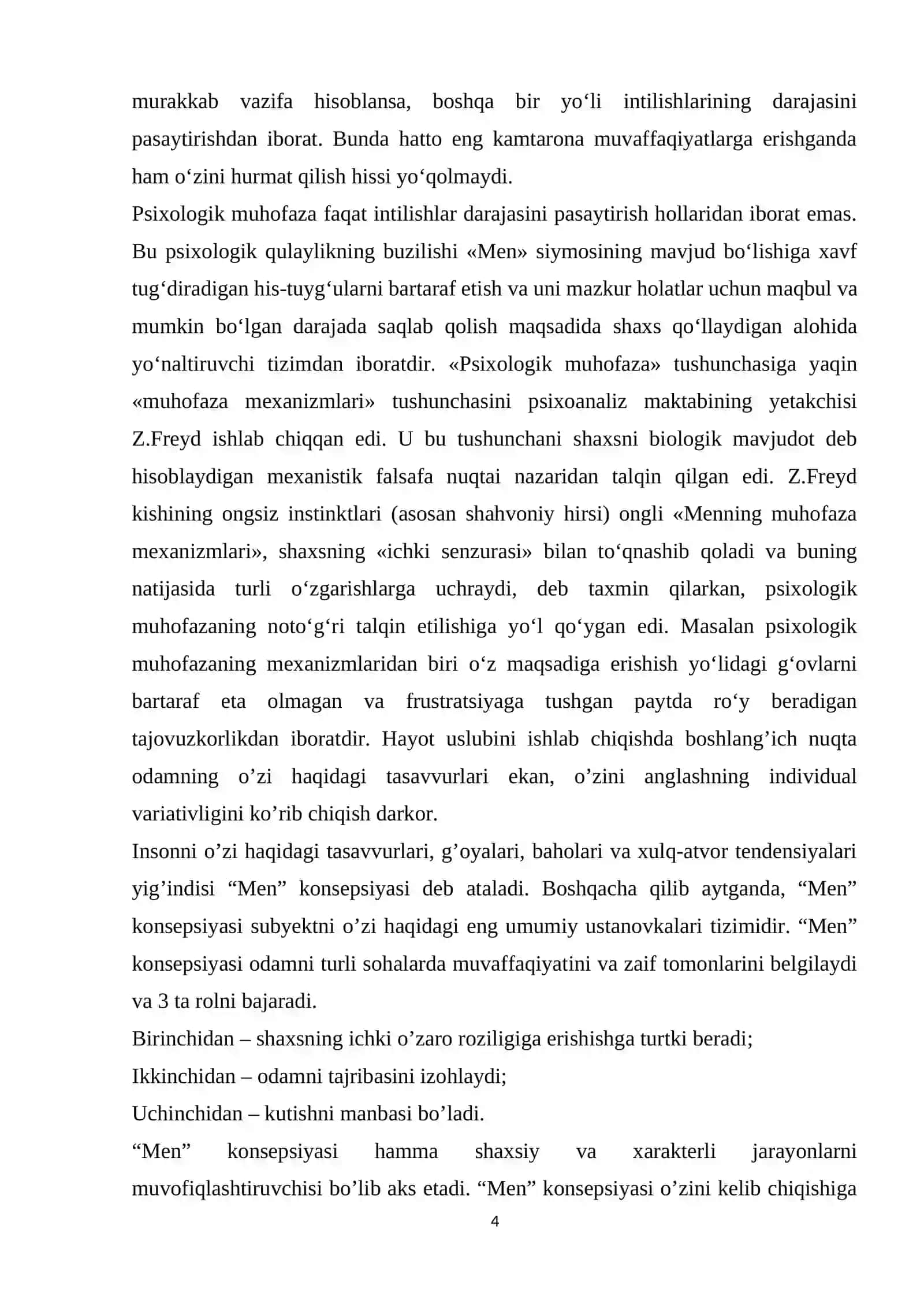 Ijtimoiy psixologiyada “Men” konsepsiyasini mohiyati 4