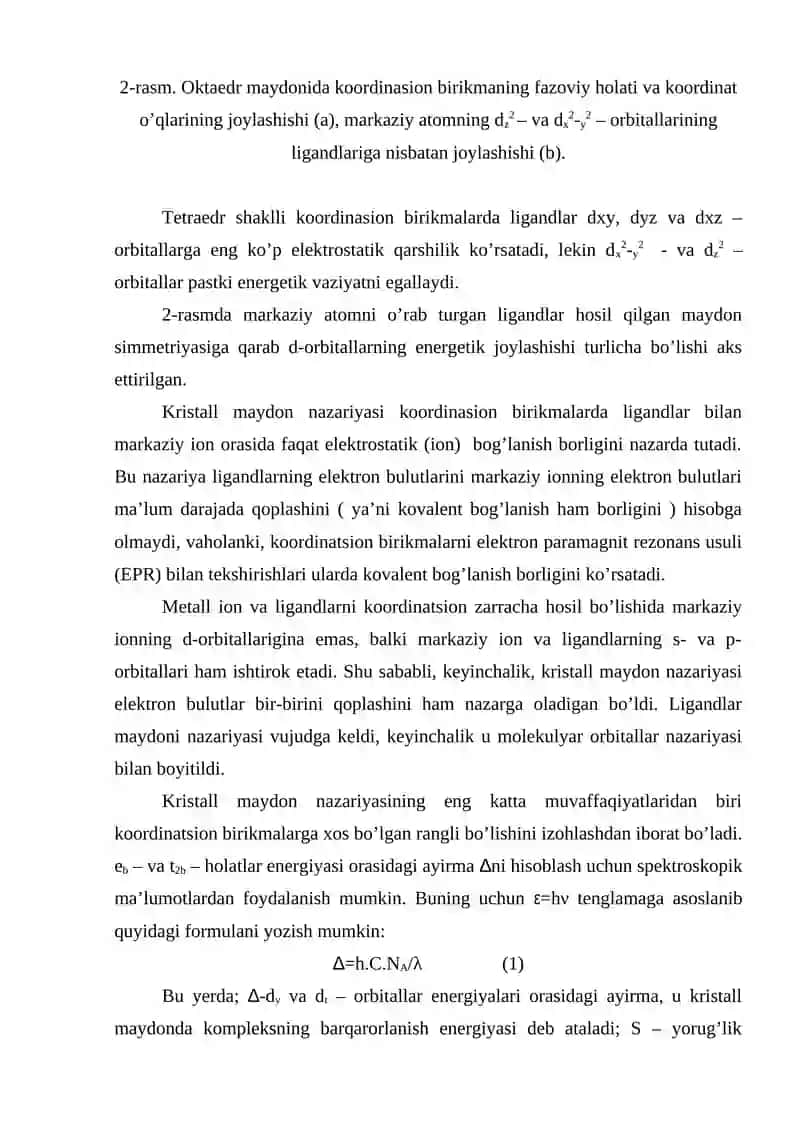 Kristall maydon nazariyasi 4