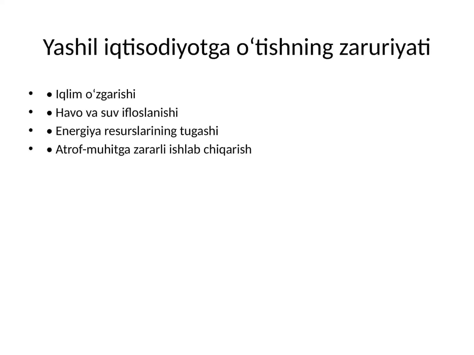 Yashil iqtisodiyot modeli 4