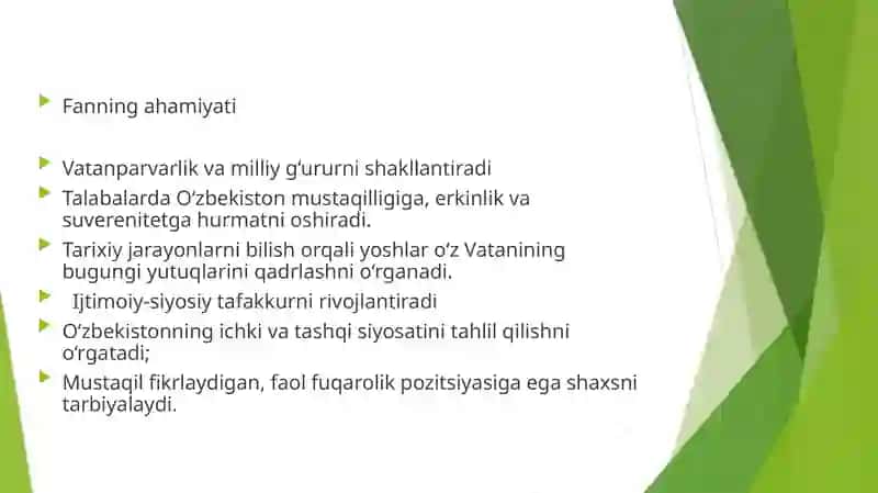 “O'zbekistonning eng yangi tarixi” modulining predmeti,vazifalari,nazariy-metodologik tamoyillari. 4
