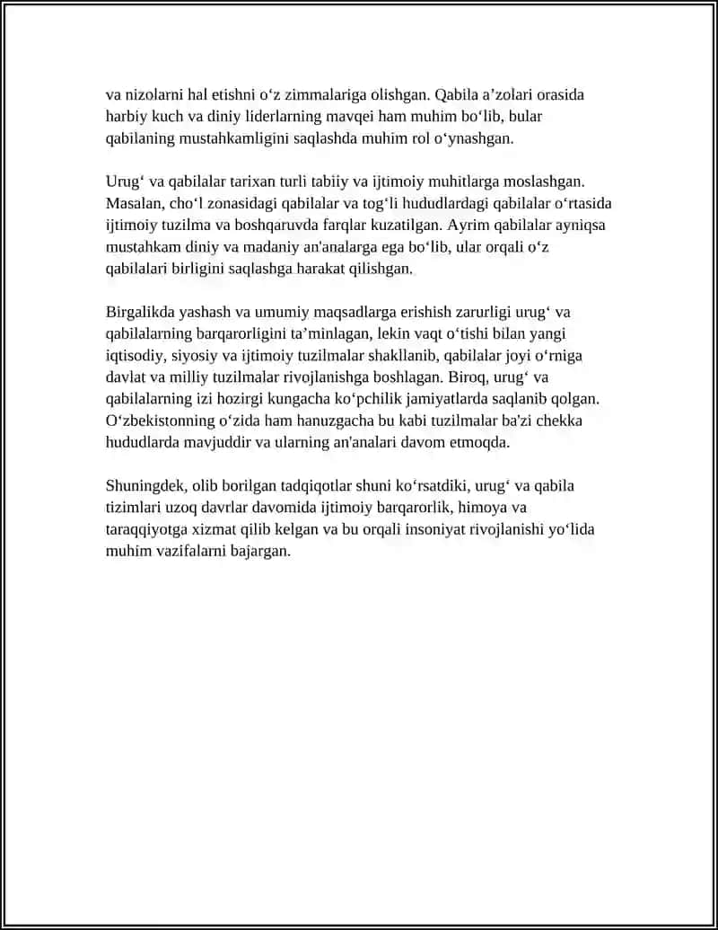 KISHILIK TARIXIDA URUG‘ VA QABILA 4