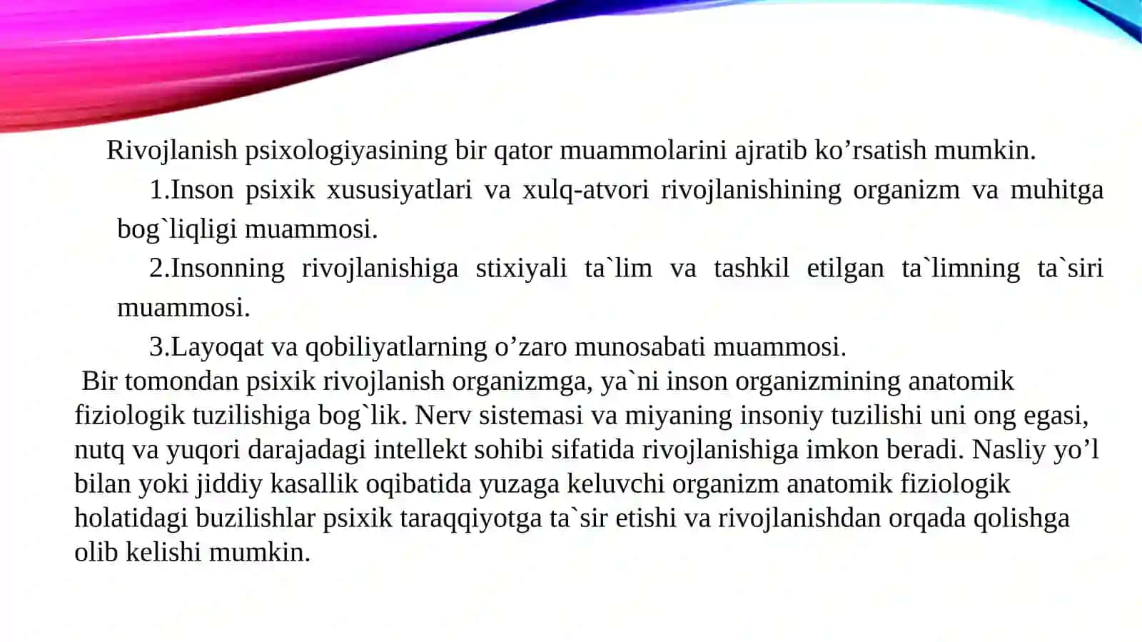 RIVOJLANISH PSIXOLOGIYASIGA 4