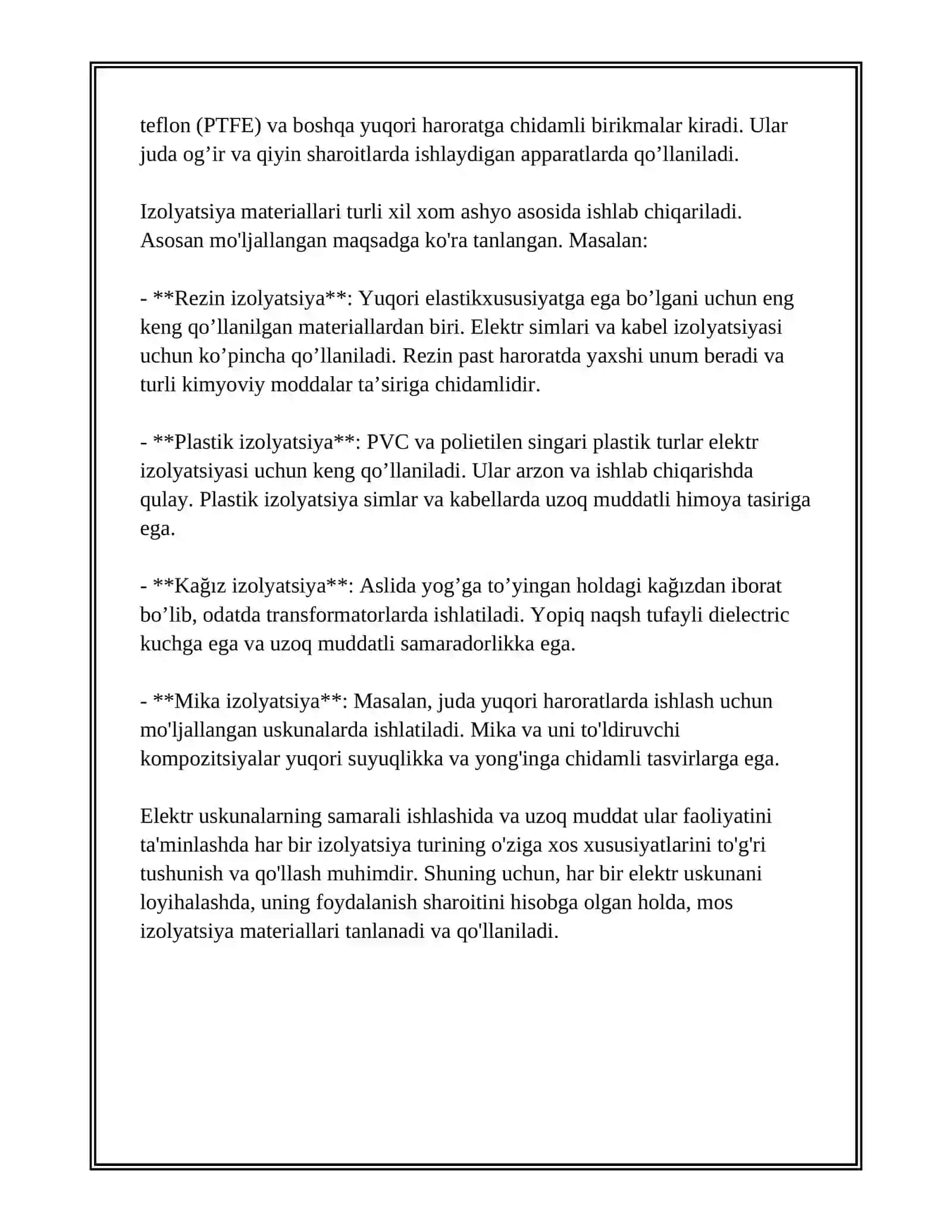 ELEKTR USKUNALARNING MAXSUS XUSUSIYATLARI 4