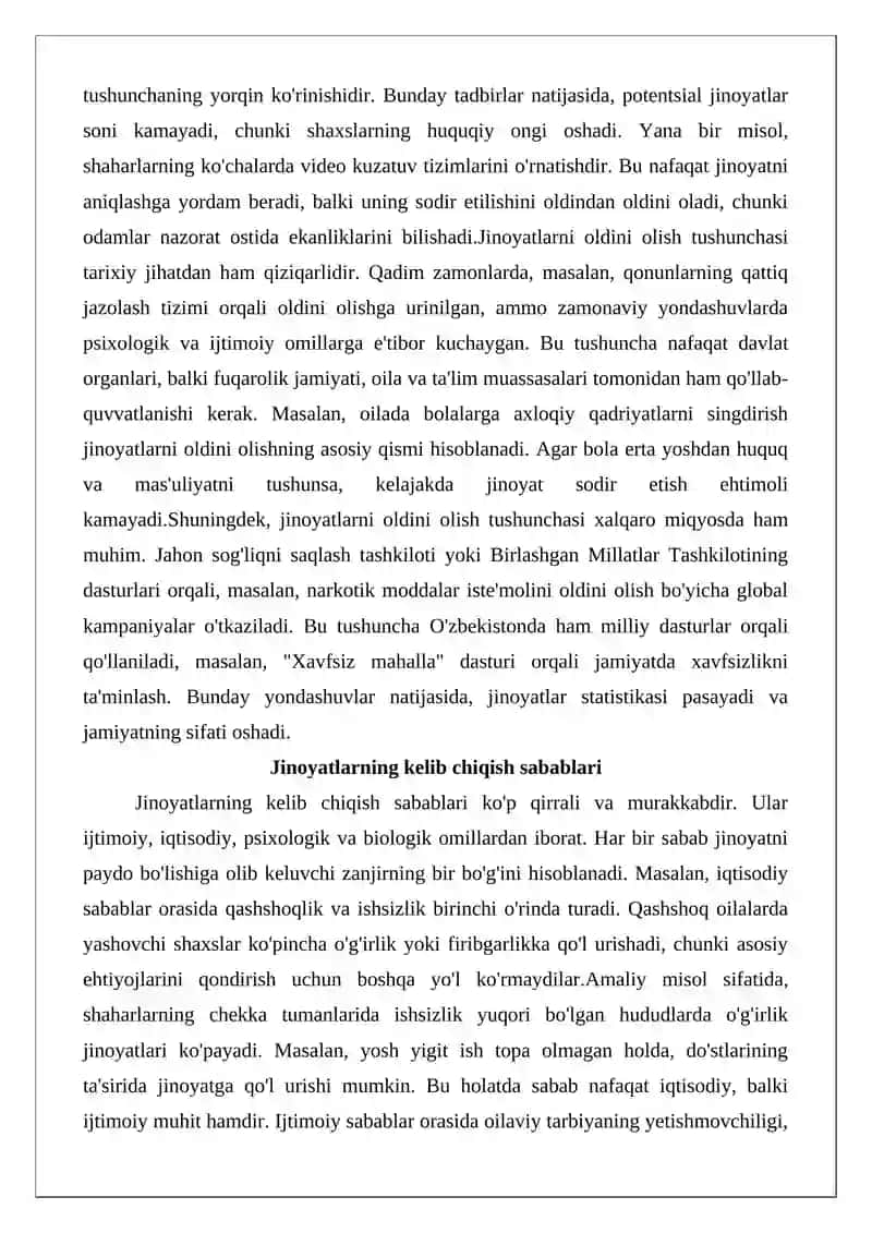 Jinoyatlarni oldini olish choralari 4