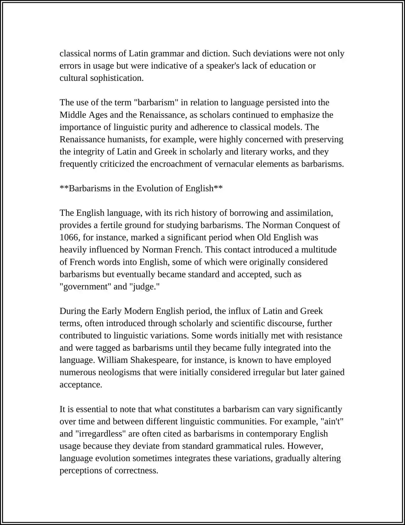 THE ROLE OF BARBARISMS IN LITERARY TEXT 4