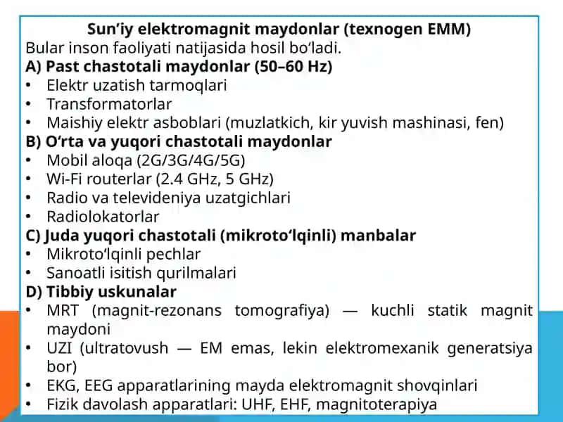 Tabiiy elektromagnit maydonlar (EMM) 4