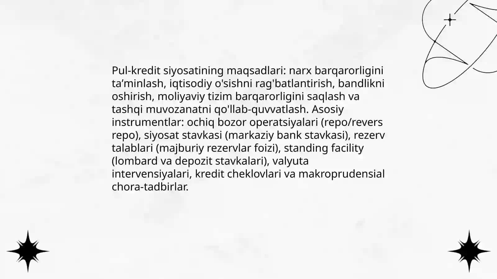 Pul kredit siyosati va markaziy bank faoliyati 4