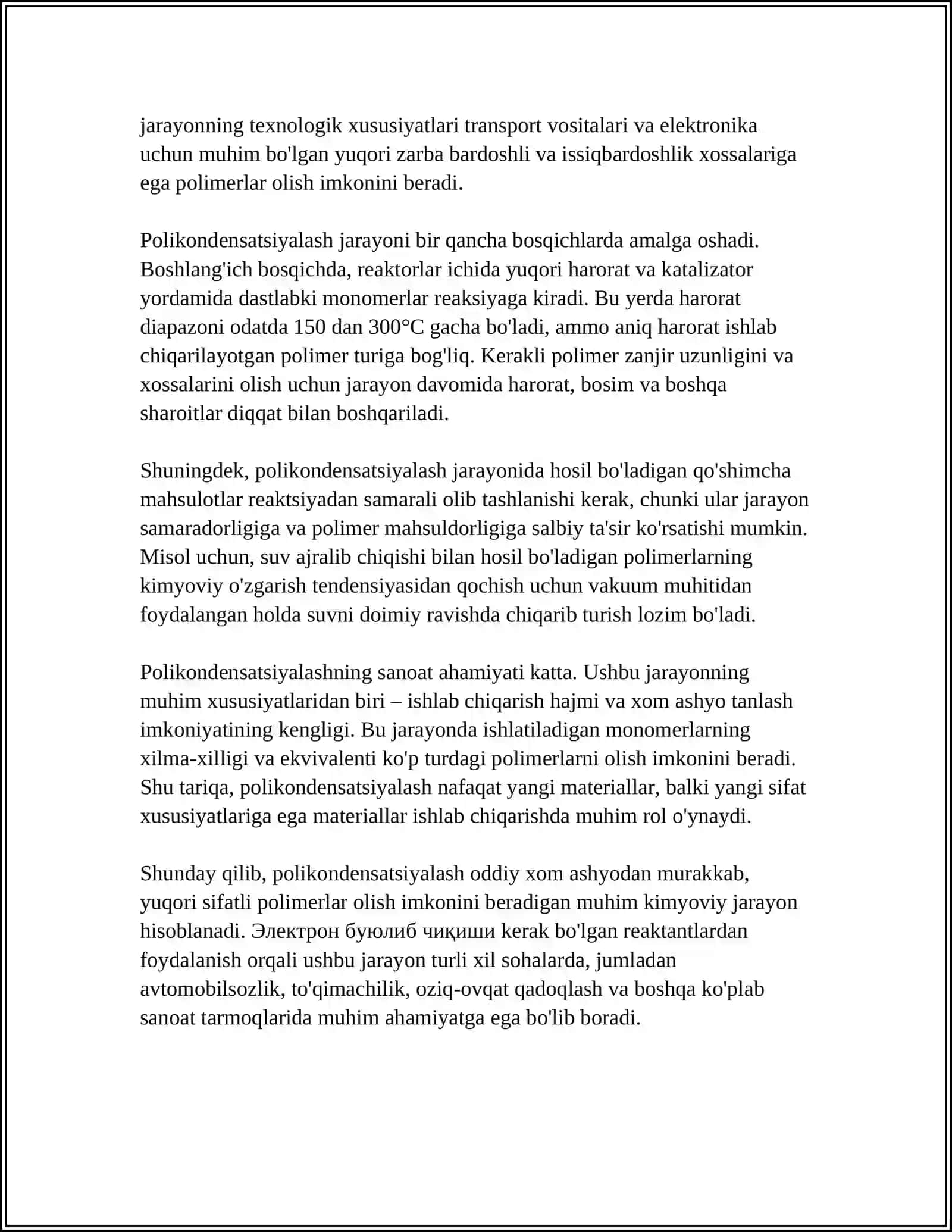 POLIKONDENSATSIYALASH REAKSIYALARI 4
