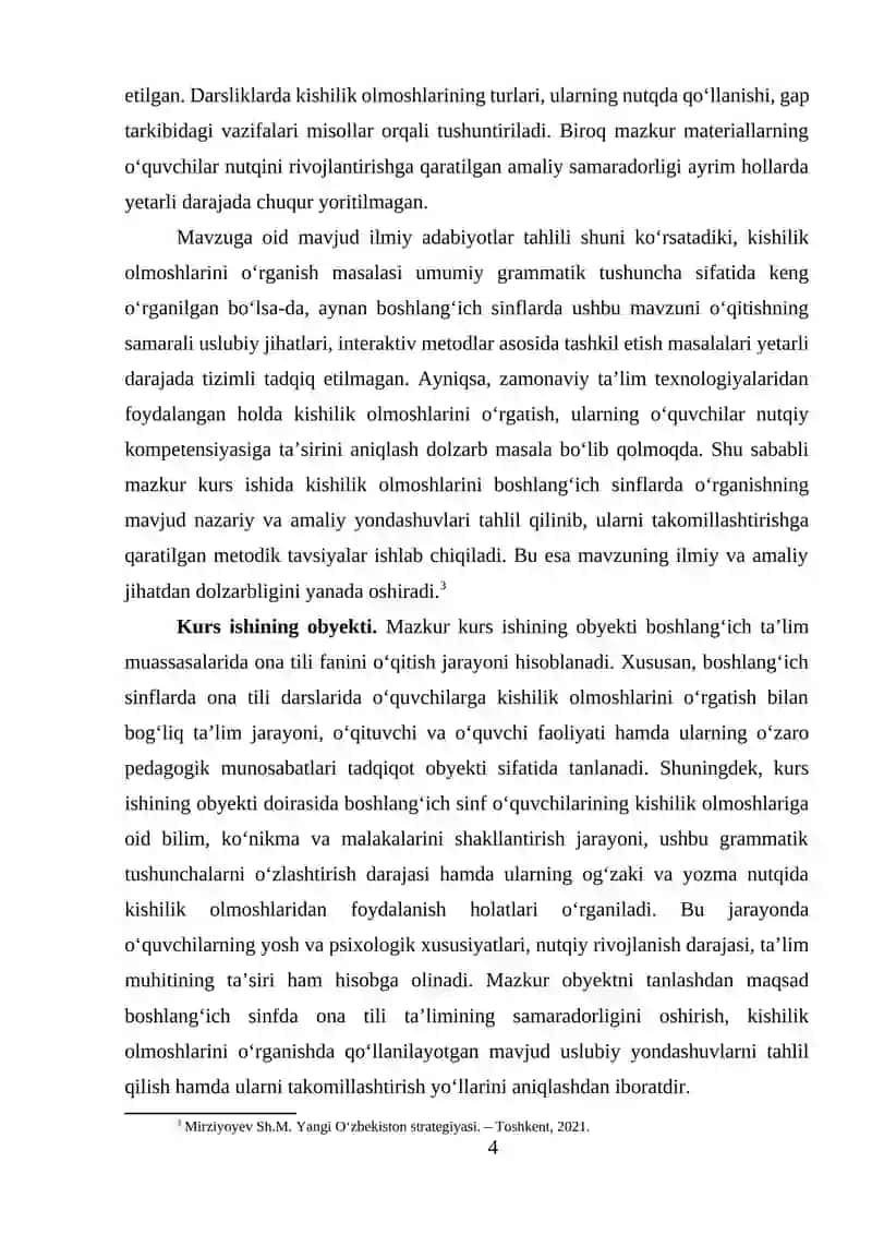 Boshlang'ich sinfda kishilik olmoshlarini o'rganish uslubiyoti 4