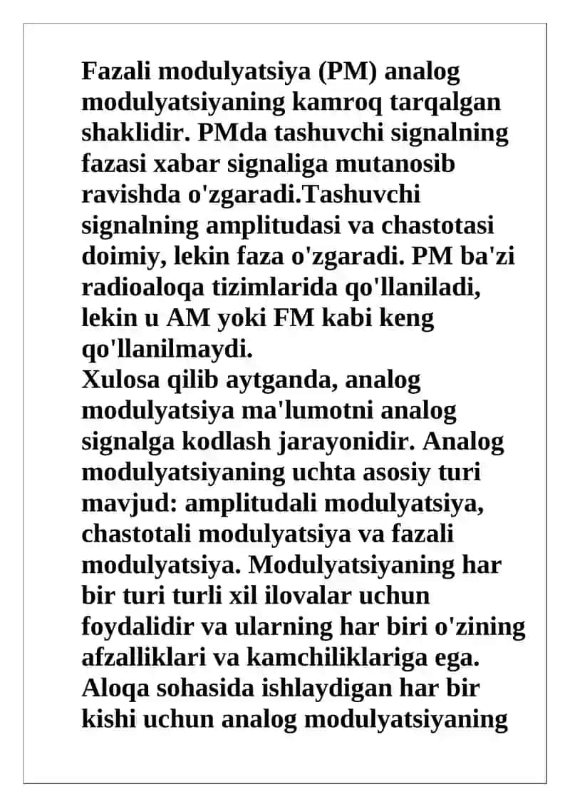 Analog Signallarni Modulyatsiya Qilish Usullari 4