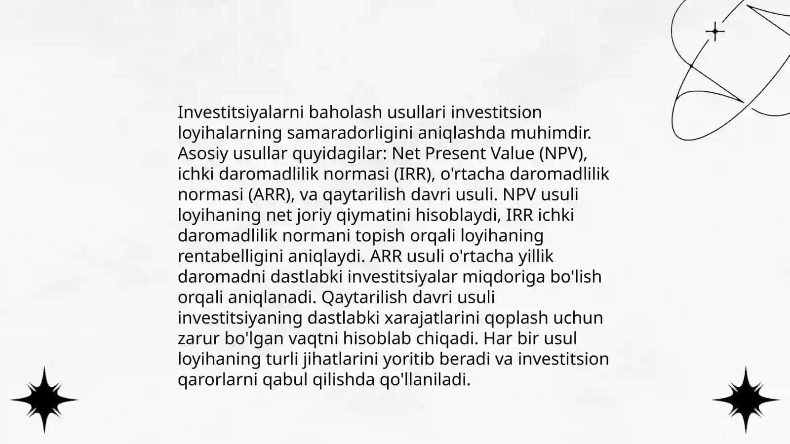 Investitsiyalar hisobini amalga oshirish tartibi 4