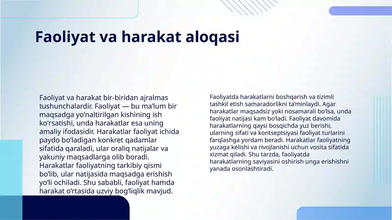 HARAKATLAR FAOLIYATNING AJRALMAS QISMI 4