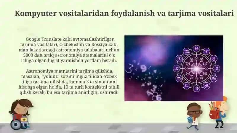Astronomiyaga oid ilmiy matnlar tarjimasi 4