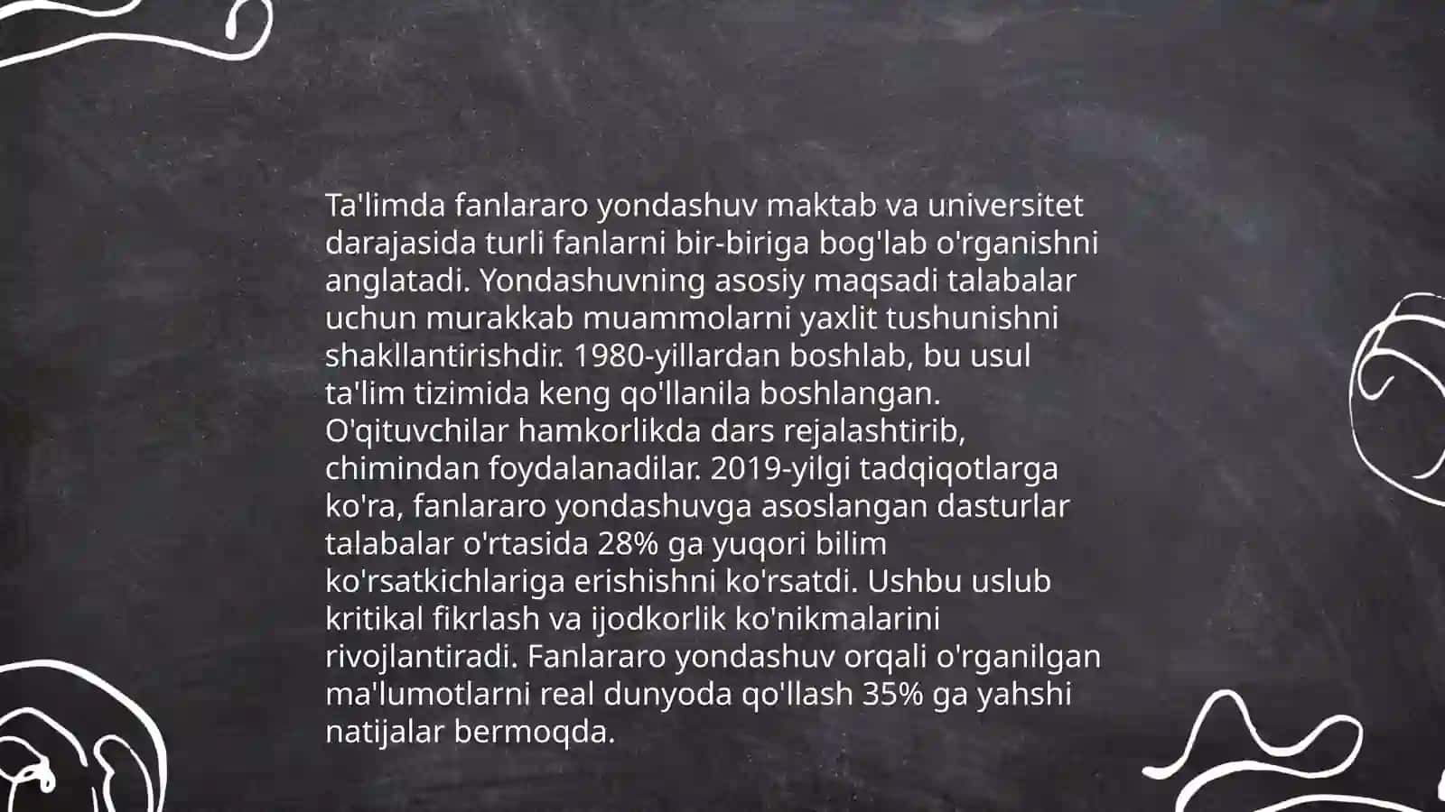 Fanlararo integratsiya jarayoni 4