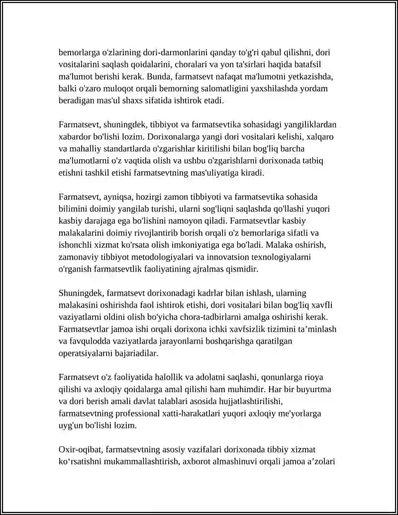 FARMATSEVT - DORIXONA JAMOASINING A’ZOSI 4