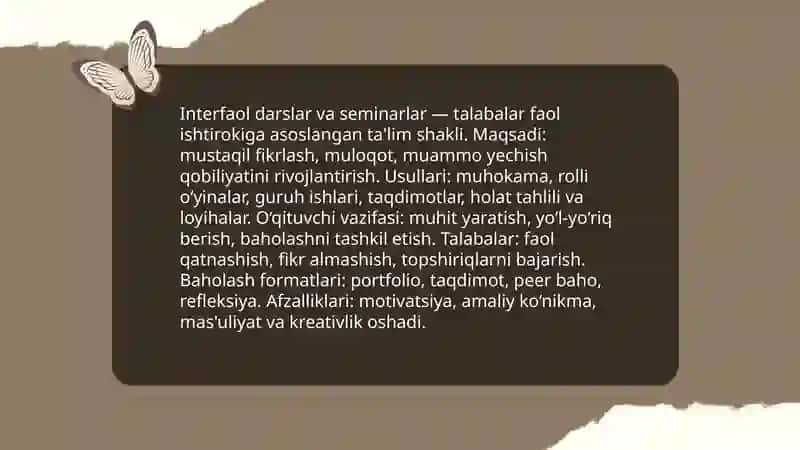 Talimni tashkil etish shakllari va turlari 4
