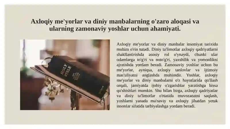 Yoshlar tarbiyasida diniy qadriyatlarning roli 4
