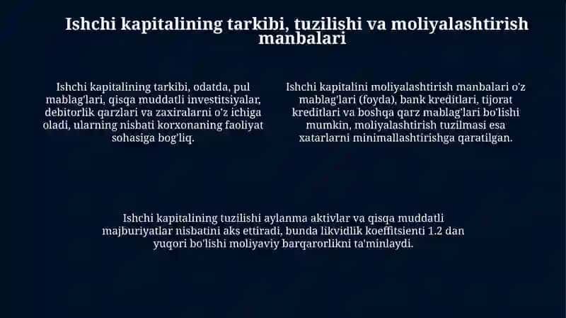 Ishchi kapitalining nazariy asoslari va O'zbekiston iqtisodiyoti xususiyatlari 4