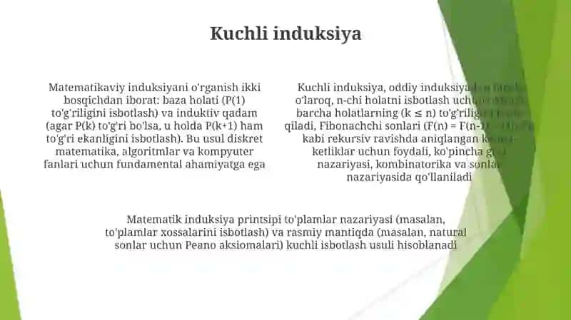 Matematik induksiya usulini o‘rganish 4