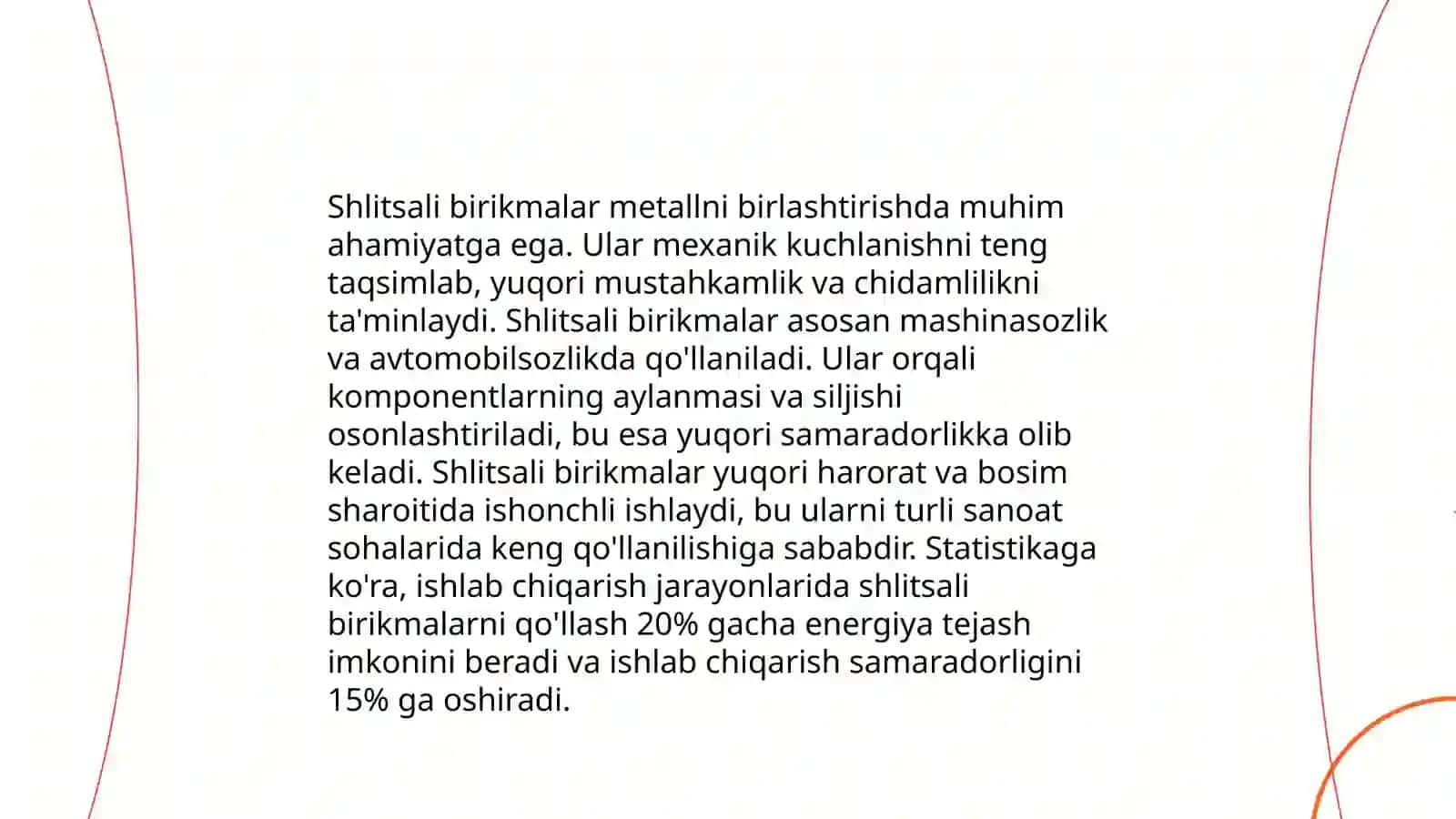 Shlitsali birikmalarning vazifalari. Markazlashtirish usullari va ularga qõyim qõyish va õtqazmalarni tanlash 4