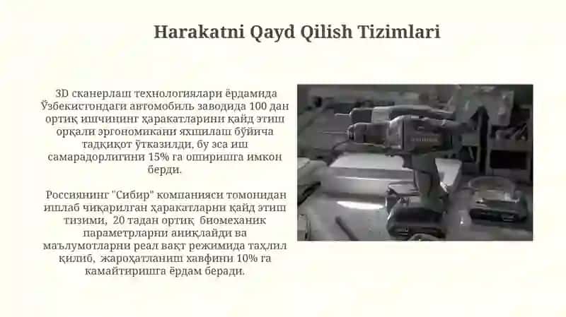 Dinamik Antropometriya va uni sanoatda qoʻllash imkoniyatlari 4