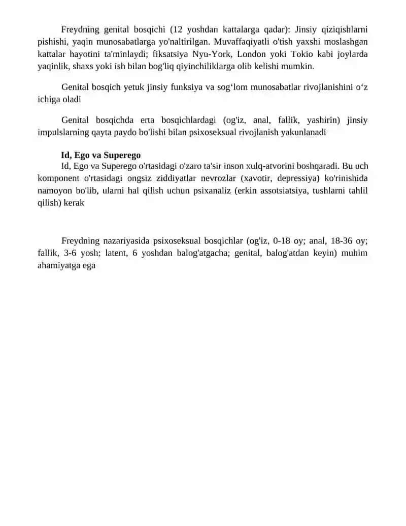 Freydning psixoseksual nazariyasi 4