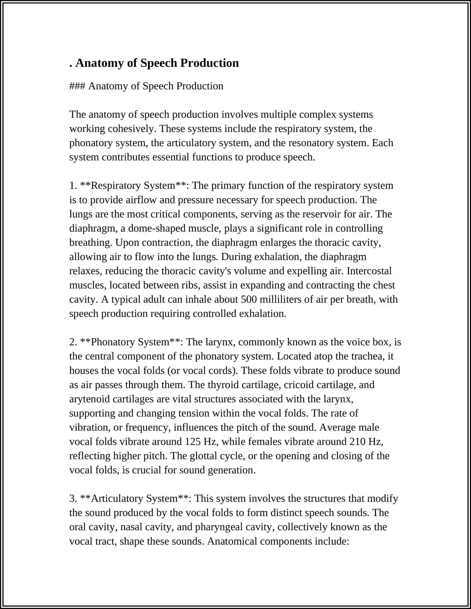 Anatomy of Speech Production 4