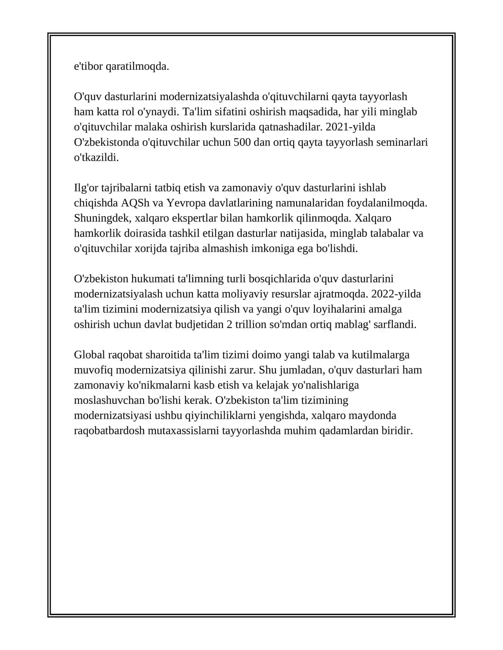 TALIM TIZIMIDAGI OZGARISHLAR 4
