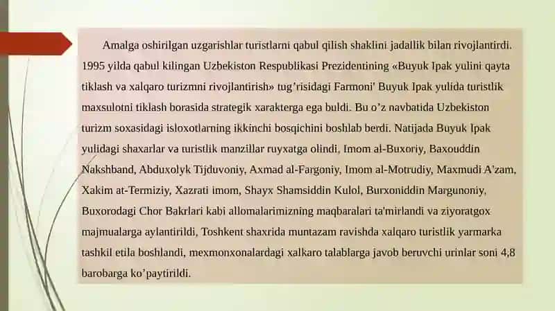 O'zbekistonda mehmonxonalarning rivojlanish bosqichlari 4