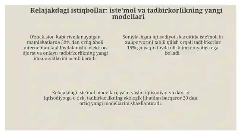Iste'mol va tadbirkorlik 4