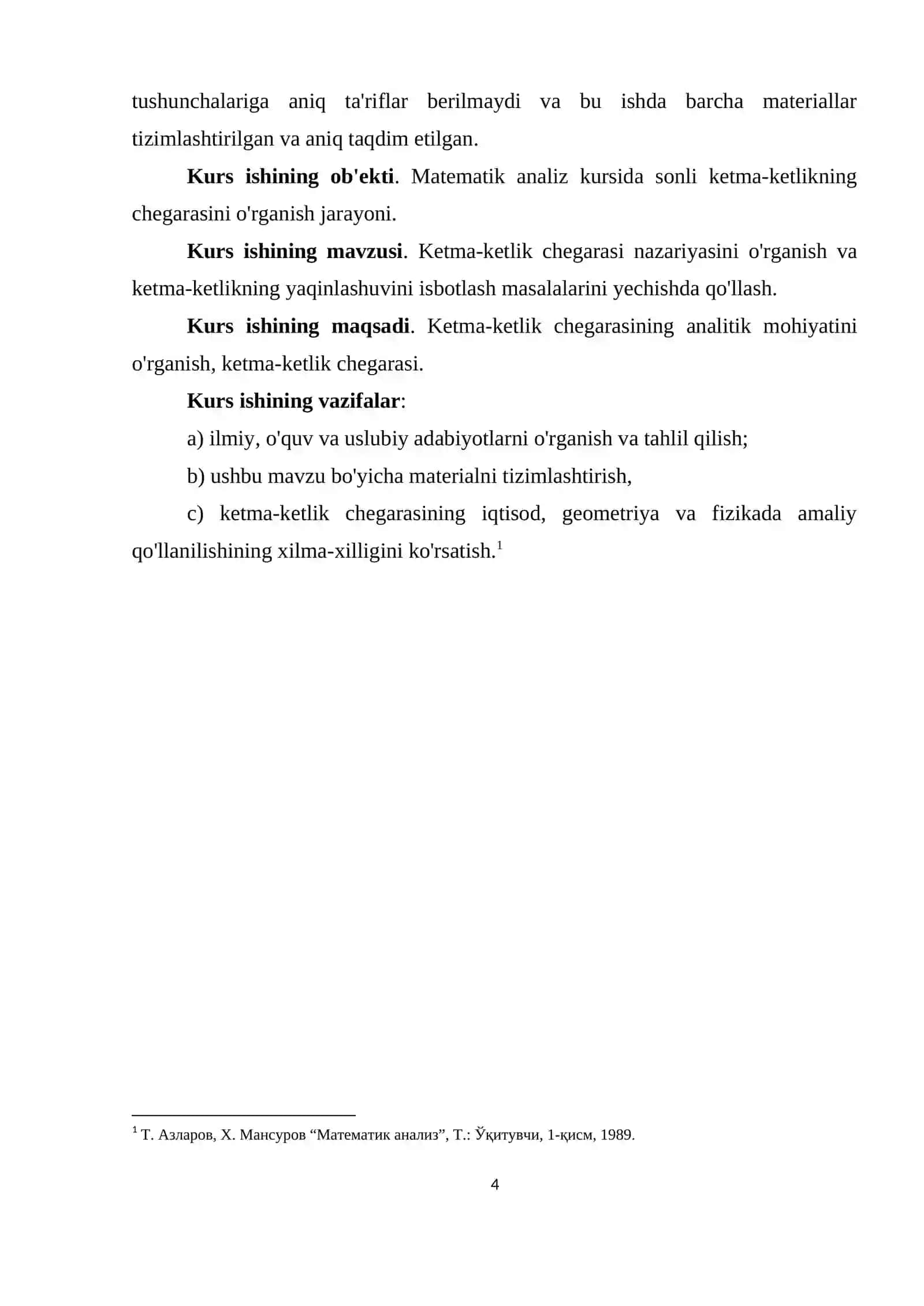 Bir tomonli limitlar. Ikkinchi ajoyib limit 4