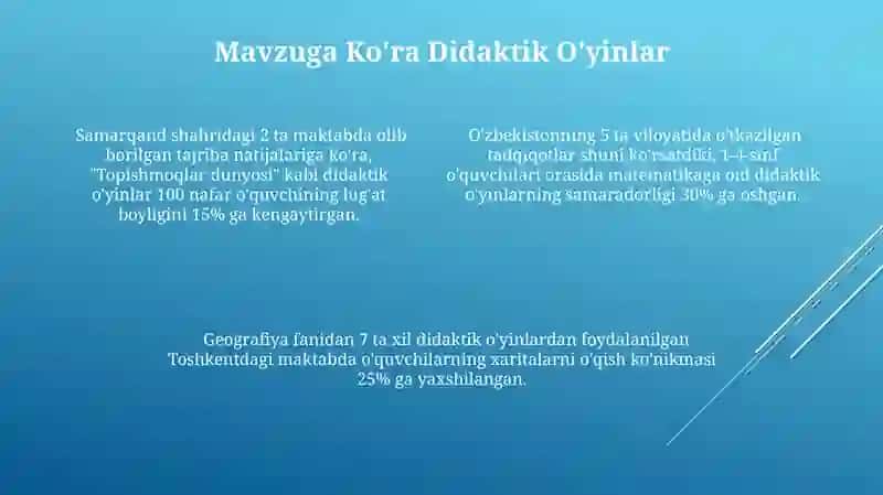 Didaktik O'yinlar va ularning turlari 4