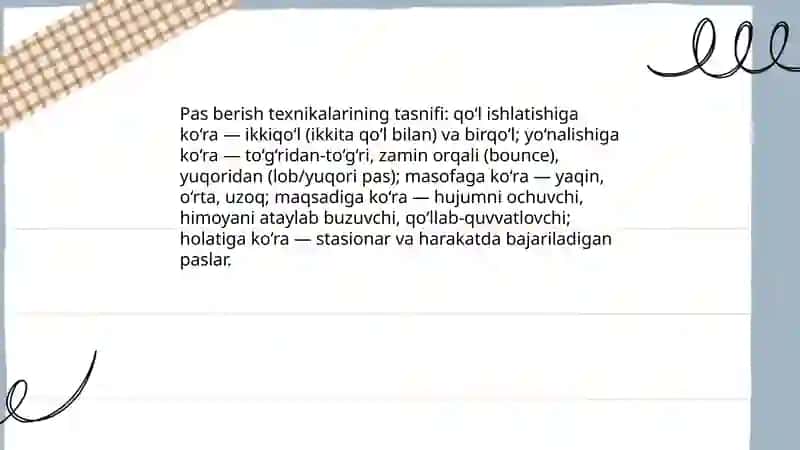 Ganbol o'yinining asosiy texnik elementlari 4