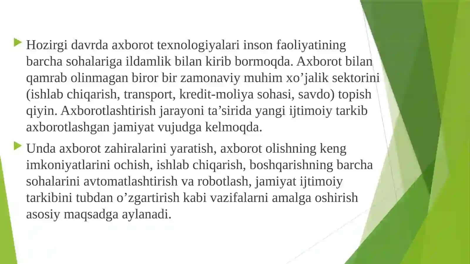 Axborot texnologiyalari faniga kirish 4