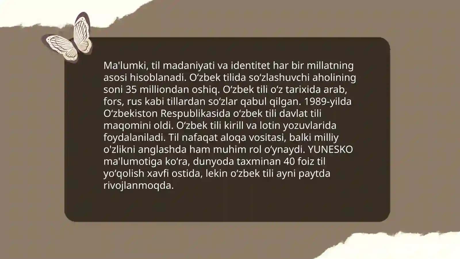 Nutq va identitet: til orqali oʻzini ifodalash 4