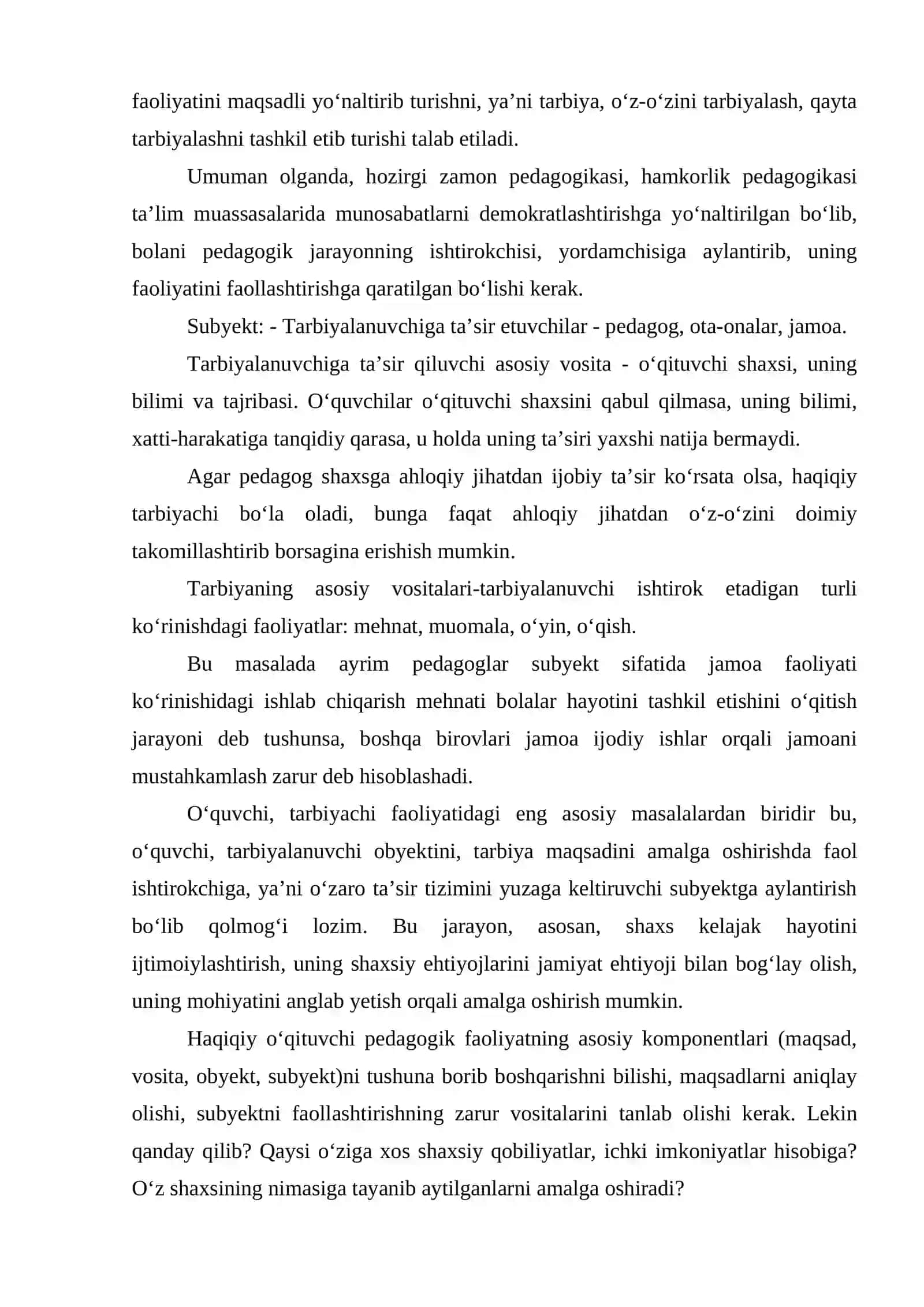 Pedagogik faoliyat va pedagogik mahorat 4