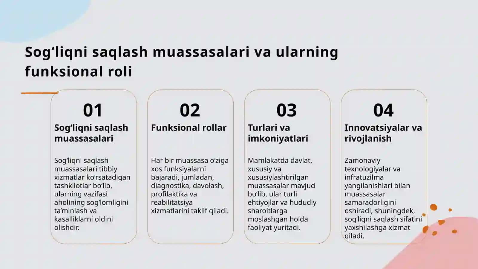 Sogʻliqni saqlash tarmogʻi 4