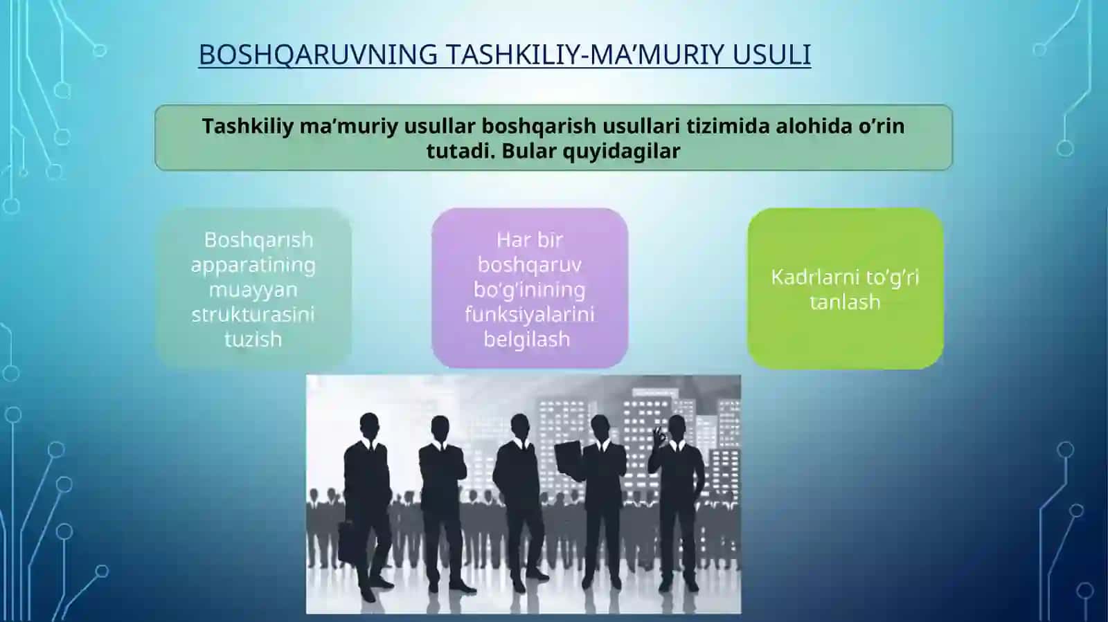 Boshqaruv usullari 4